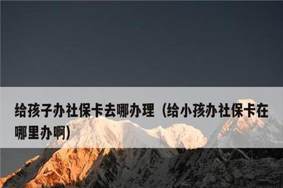 儿童社保卡网上申请流程(儿童怎么办理社保卡一个月扣多少钱)