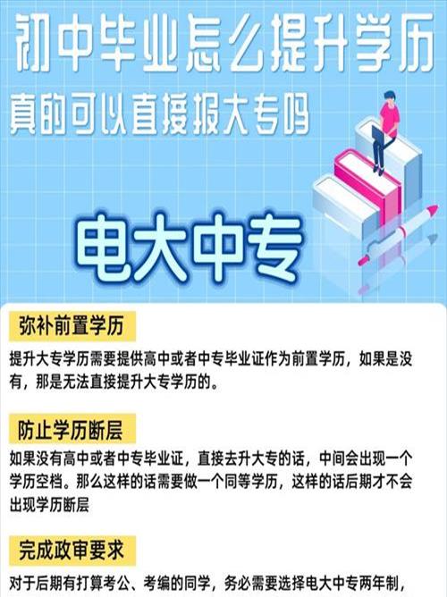 初中毕业怎么上电大[初中毕业可以报电大本科吗]